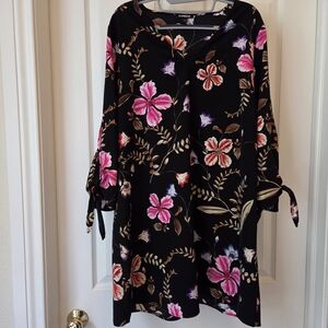 Express Floral Black Dress